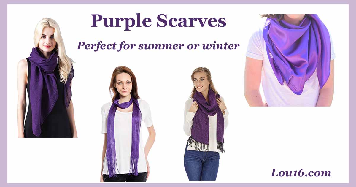 Purple scarves - perfect for summer or winter