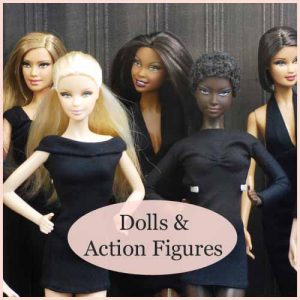 dolls and action figures