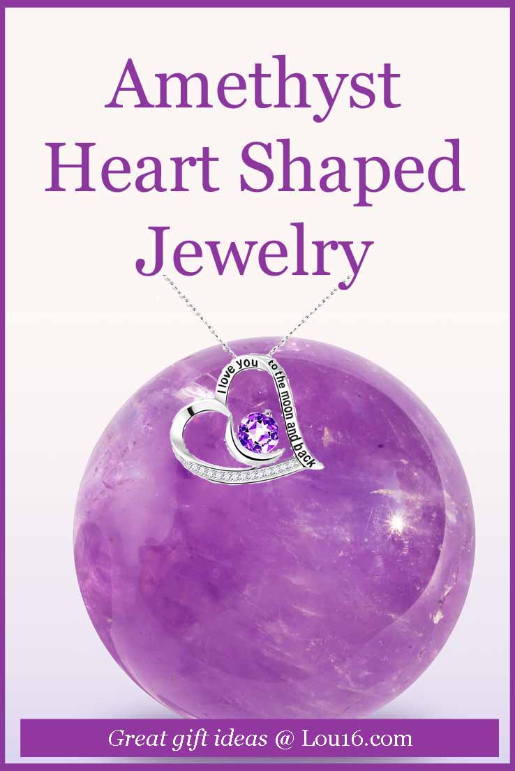 amethyst heart shaped jewelry february birthstone