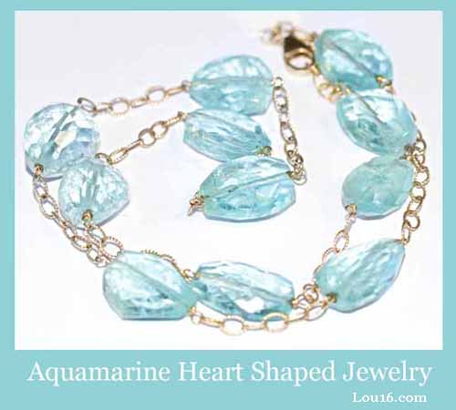 aquamarine heart shaped jewelry